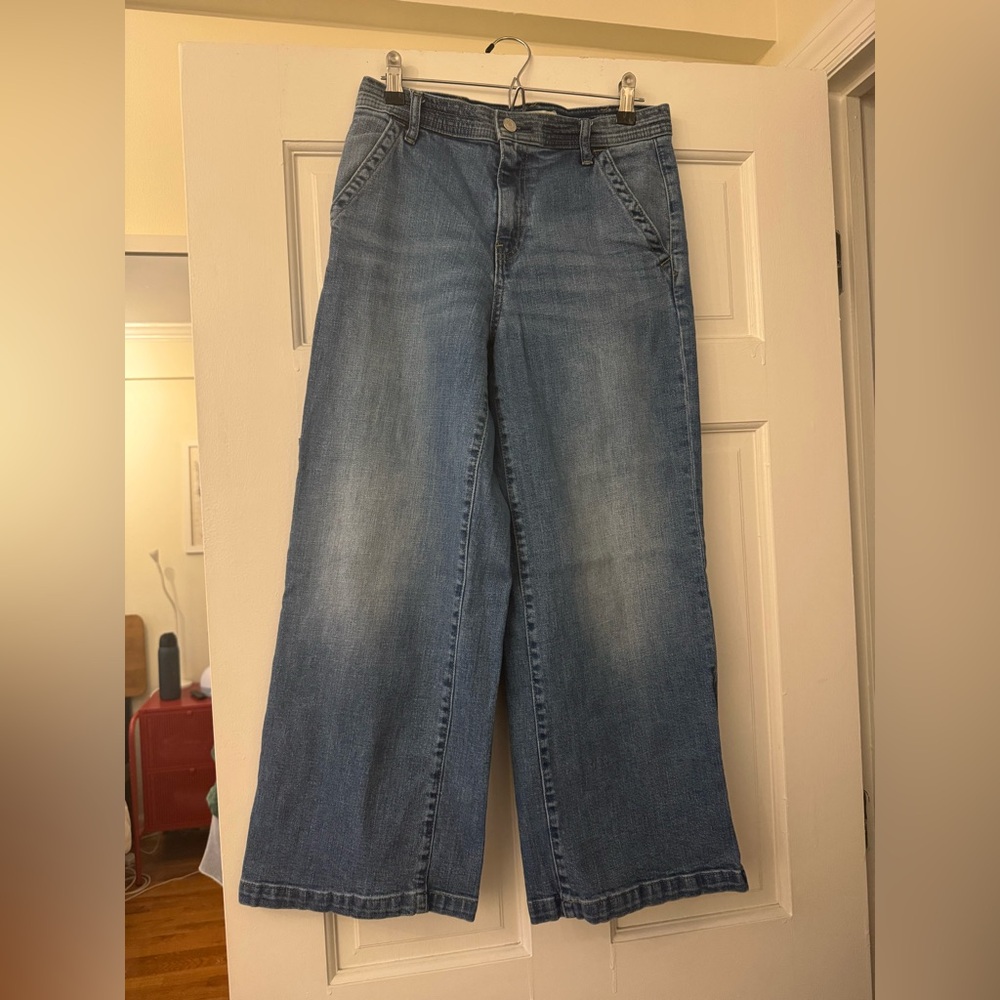 GAP Super High Rise Wide Leg Trouser Jean Blue Size 28 — 90s Minimal Denim